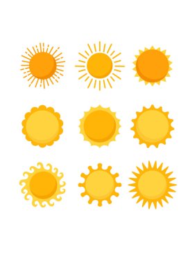 Güneş simgesi koleksiyonu resmi.