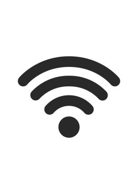 Beyaz arkaplandaki wifi simgesini göster