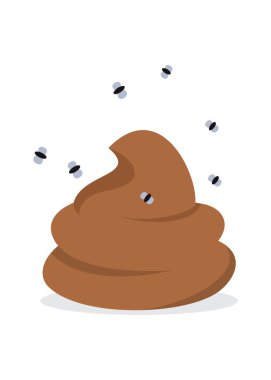 Bok stoğunda uçan böcek.