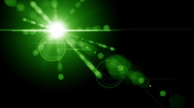 Dijital lens flare siyah arka plan yatay çerçeve sıcak ve soyut arka planda