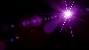 Dijital lens flare siyah arka plan yatay çerçeve sıcak ve soyut arka planda