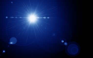 Dijital lens flare siyah arka plan yatay çerçeve sıcak ve soyut arka planda