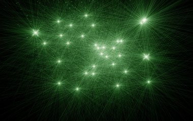 Dijital lens flare siyah arka plan yatay çerçeve sıcak ve soyut arka planda