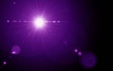 Dijital lens flare siyah arka plan yatay çerçeve sıcak ve soyut arka planda