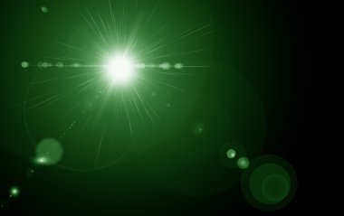 Dijital lens flare siyah arka plan yatay çerçeve sıcak ve soyut arka planda