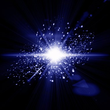 Dijital lens flare siyah arka plan yatay çerçeve sıcak ve soyut arka planda