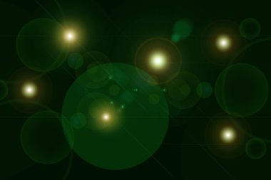 Dijital lens flare siyah arka plan yatay çerçeve sıcak ve soyut arka planda