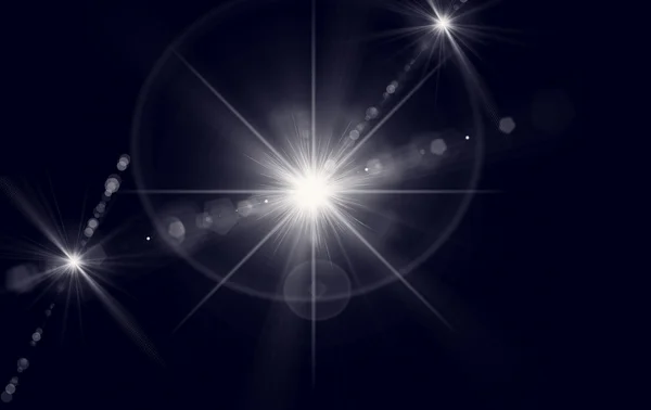 Dijital lens flare siyah arka plan yatay çerçeve sıcak ve soyut arka planda