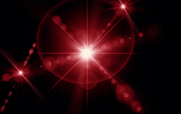 Dijital lens flare siyah arka plan yatay çerçeve sıcak ve soyut arka planda