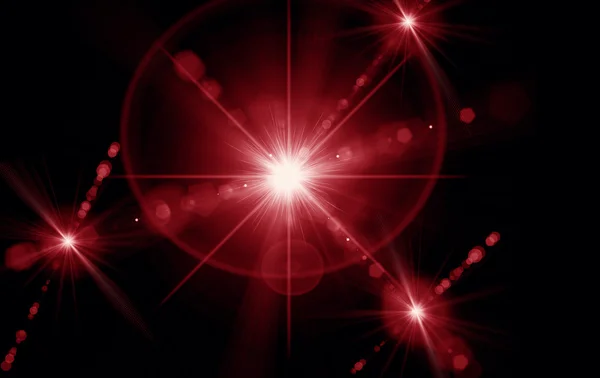 Dijital lens flare siyah arka plan yatay çerçeve sıcak ve soyut arka planda