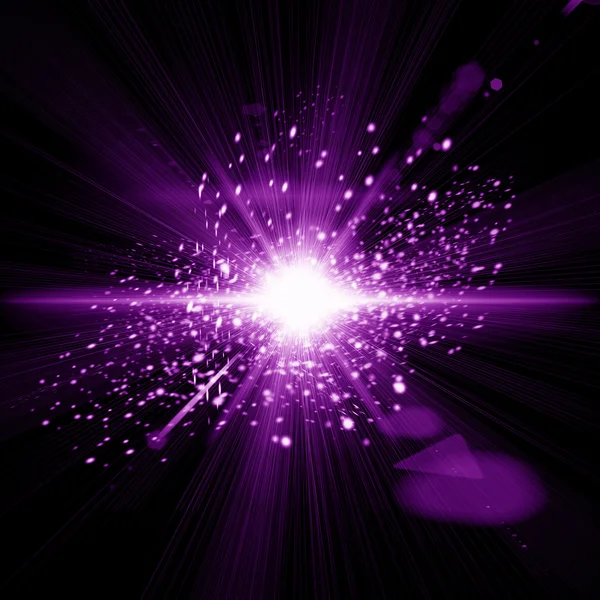 Dijital lens flare siyah arka plan yatay çerçeve sıcak ve soyut arka planda