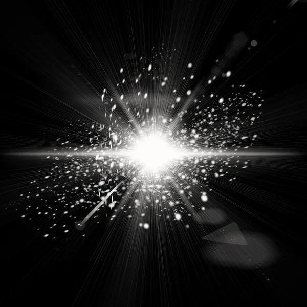 Dijital lens flare siyah arka plan yatay çerçeve sıcak ve soyut arka planda