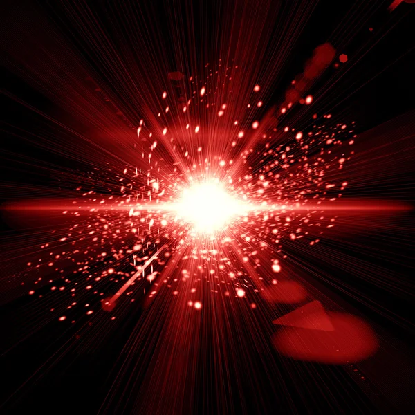 Dijital lens flare siyah arka plan yatay çerçeve sıcak ve soyut arka planda