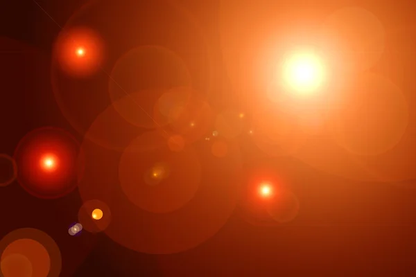 Dijital lens flare siyah arka plan yatay çerçeve sıcak ve soyut arka planda