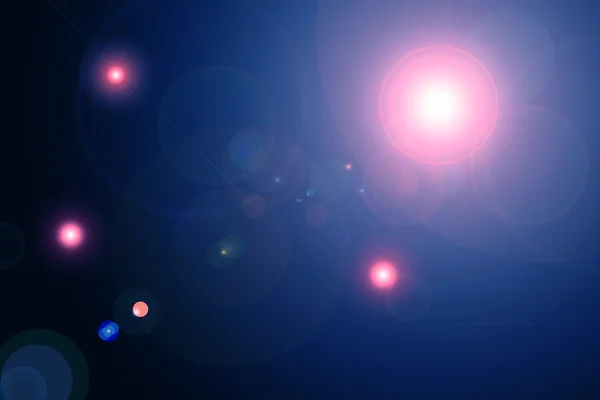 Dijital lens flare siyah arka plan yatay çerçeve sıcak ve soyut arka planda