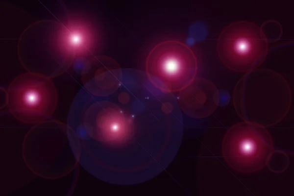 Dijital lens flare siyah arka plan yatay çerçeve sıcak ve soyut arka planda