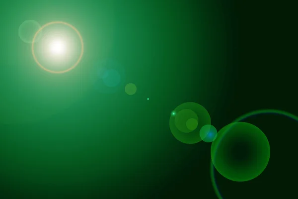 Dijital lens flare siyah arka plan yatay çerçeve sıcak ve soyut arka planda