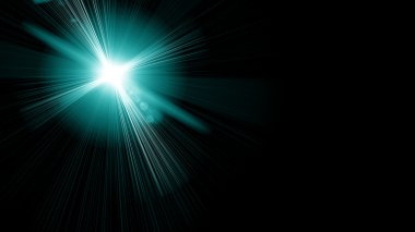 Dijital lens flare siyah arka plan yatay çerçeve sıcak ve soyut arka planda