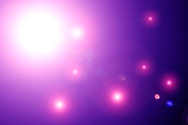 Dijital lens flare siyah arka plan yatay çerçeve sıcak ve soyut arka planda