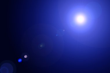 Dijital lens flare siyah arka plan yatay çerçeve sıcak ve soyut arka planda