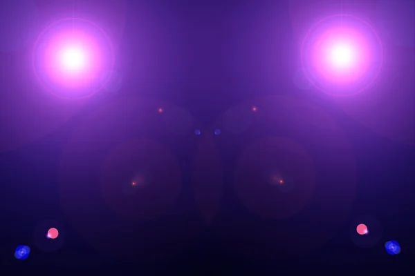 Dijital lens flare siyah arka plan yatay çerçeve sıcak ve soyut arka planda