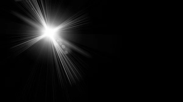 Цифровий спалах лінзи на чорному фоні горизонтальна рамка теплий і абстрактний фон — стокове фото