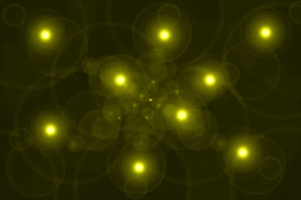 Dijital lens flare siyah arka plan yatay çerçeve sıcak ve soyut arka planda