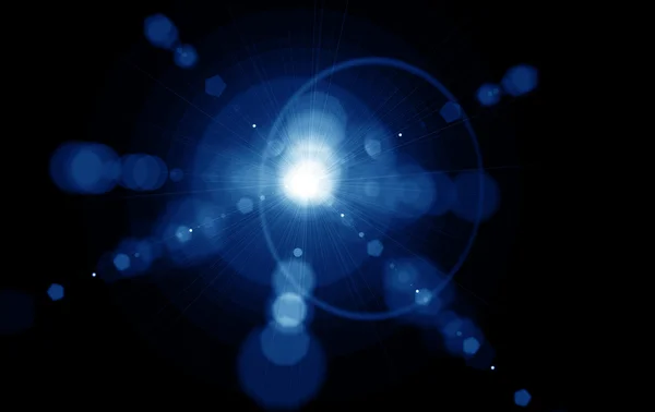 Dijital lens flare siyah arka plan yatay çerçeve sıcak ve soyut arka planda