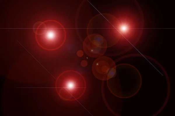 Dijital lens flare siyah arka plan yatay çerçeve sıcak ve soyut arka planda
