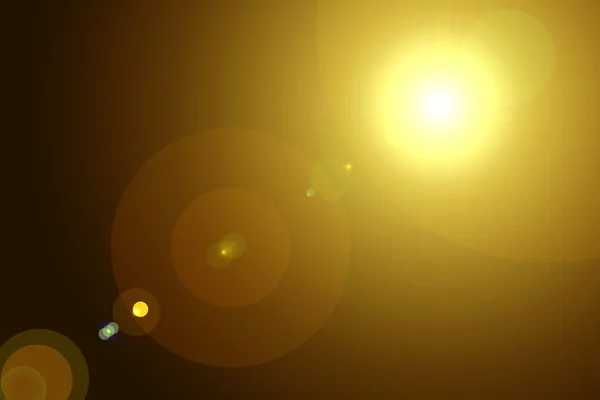 Dijital lens flare siyah arka plan yatay çerçeve sıcak ve soyut arka planda