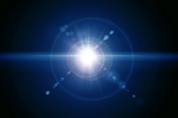 Dijital lens flare siyah arka plan yatay çerçeve sıcak ve soyut arka planda