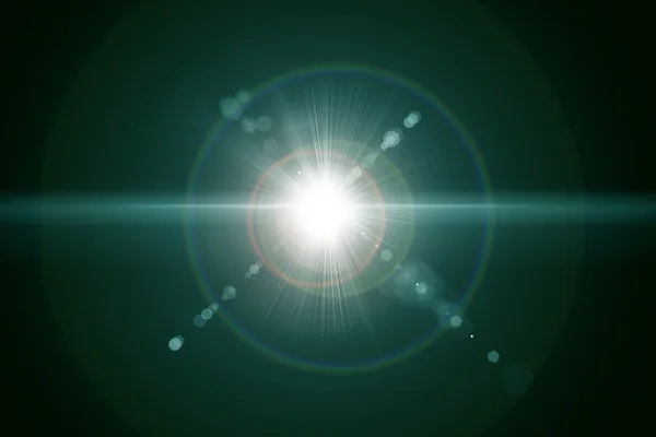 Dijital lens flare siyah arka plan yatay çerçeve sıcak ve soyut arka planda