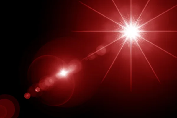 Dijital lens flare siyah arka plan yatay çerçeve sıcak ve soyut arka planda