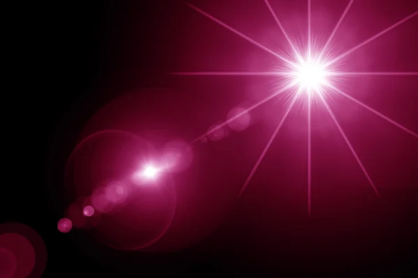 Dijital lens flare siyah arka plan yatay çerçeve sıcak ve soyut arka planda