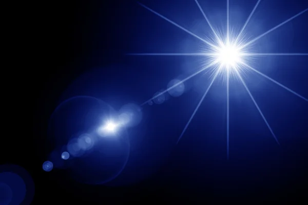 Dijital lens flare siyah arka plan yatay çerçeve sıcak ve soyut arka planda