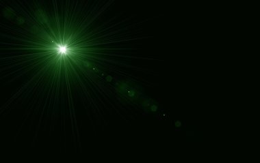 Dijital lens flare siyah arka plan yatay çerçeve sıcak ve soyut arka planda