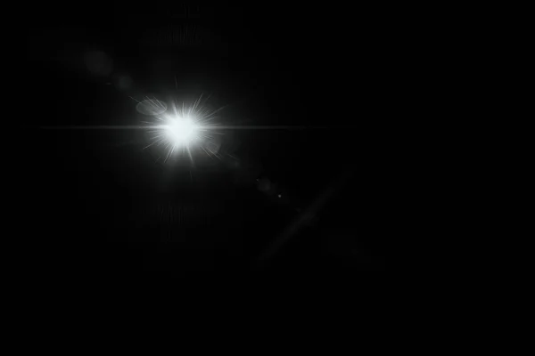 Ψηφιακή φακού φωτοβολίδα στο μαύρο φόντο οριζόντιο πλαίσιο ζεστό και αφηρημένα φόντο — Φωτογραφία Αρχείου