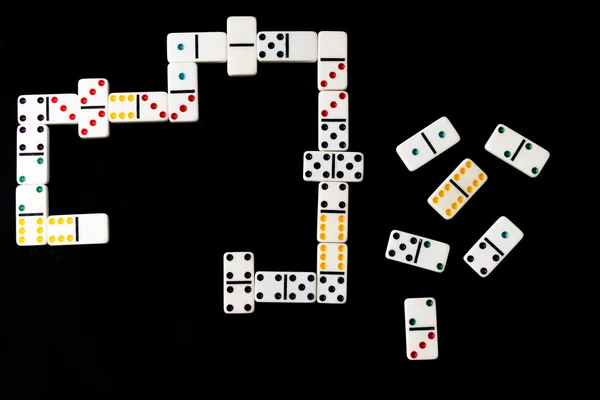 Dominoeffekt. das beliebte Brettspiel — Stockfoto