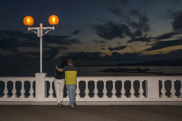 Paseo nocturno por el Mar Negro — Foto de Stock