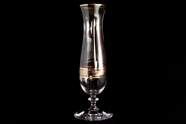 Tall wine glass on a black background — Stock Photo, Image