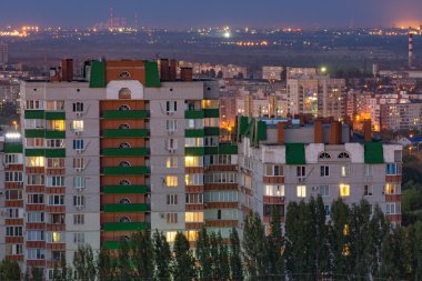 Volgograd şehri akşam. Kahraman şehir.