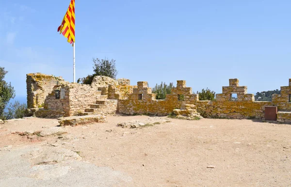 Castelo Begur Costa Brava Catalunha Spai — Fotografia de Stock