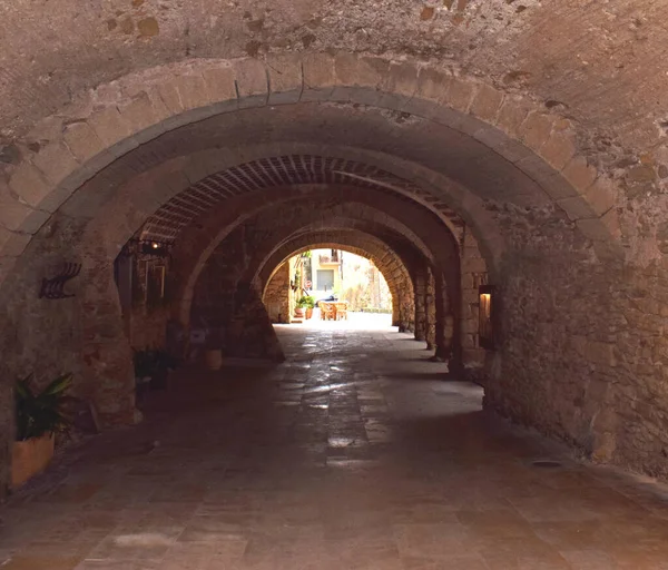 Calles Peratallada Gerona Spai — Foto de Stock