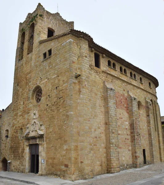 Iglesia Gótica San Pedro Pals Gerona Spai — Foto de Stock