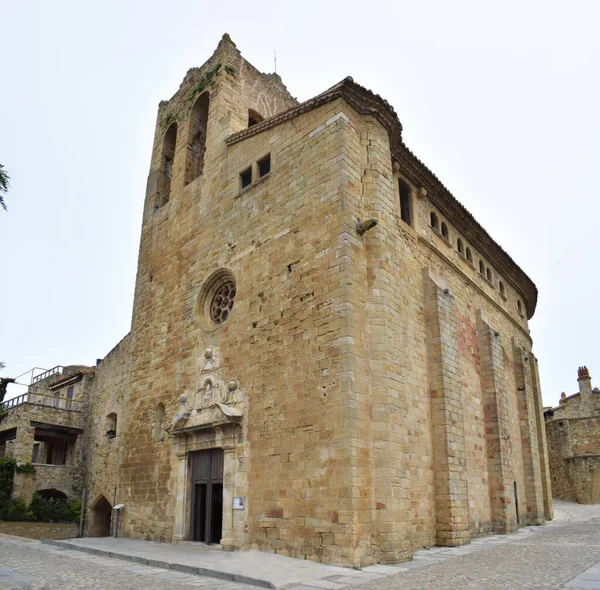 Iglesia Gótica San Pedro Pals Gerona Spai — Foto de Stock