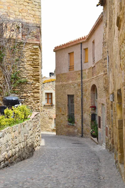 Pals Medieval City Gerona Catalonia Spai — 스톡 사진