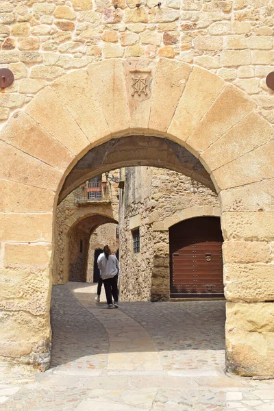Pals Medieval City Gerona Catalonia Spain — 스톡 사진