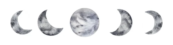 달의 색은 달의 색. 손으로 그린 달 그림 — 스톡 사진