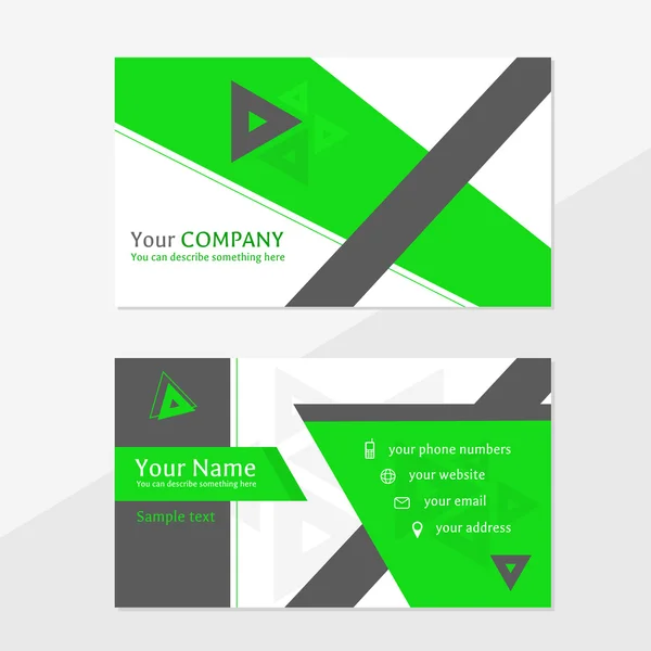 Green business card — Stock Vector
