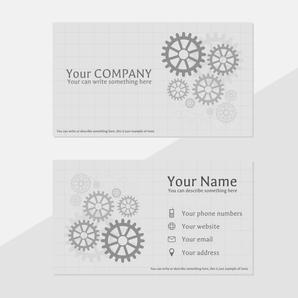 Business card with gears — Stock Vector